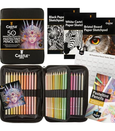 Amazon.com: Castle Art Supplies 48 Metallic Colored Pencils Set